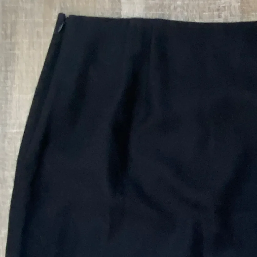 Talbots Wool Blend Black Pencil Skirt Womens 12 Academia Preppy Office Classic